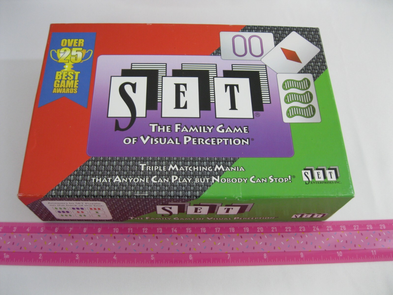 SET - THE FAMILY GAME OF VISUAL PERCEPTION - COMPLETE 1991 25+ BEST GAME AWARDS