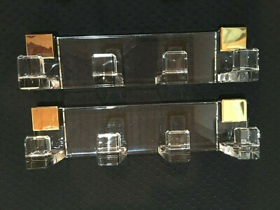 2 RACKS 4 HOOKS RA LUCITE GOLD CREATIVE BATH CLEAR HOOK BATH BEDROOM TOWEL ROBE