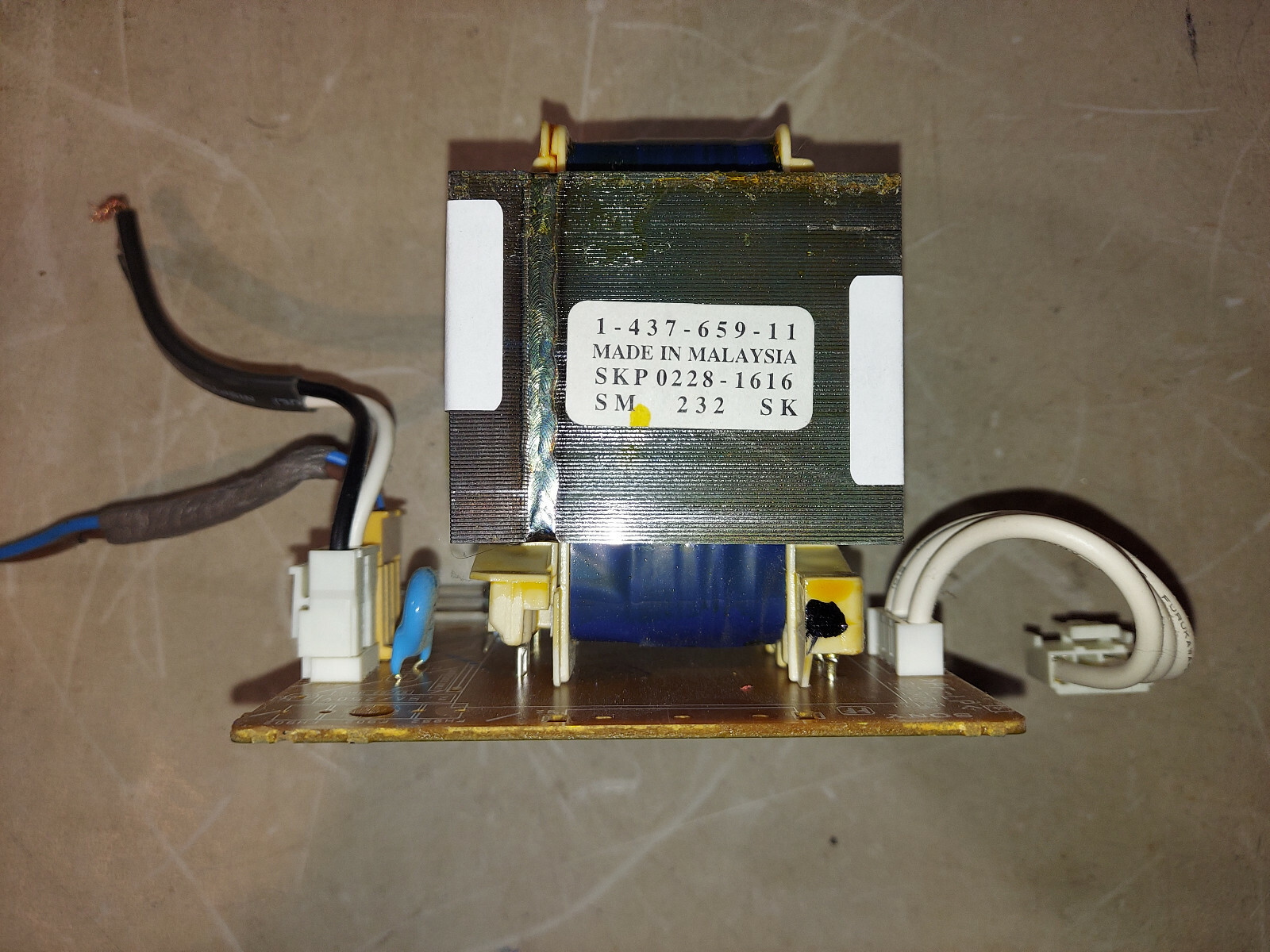 21ZZ69 SONY TRANSFORMER, 1-437-659-11, 120VAC --> (51.6 21ZZ69 SONY TRANSFORMER, 1-437-659-11, 120VAC --> (51.6