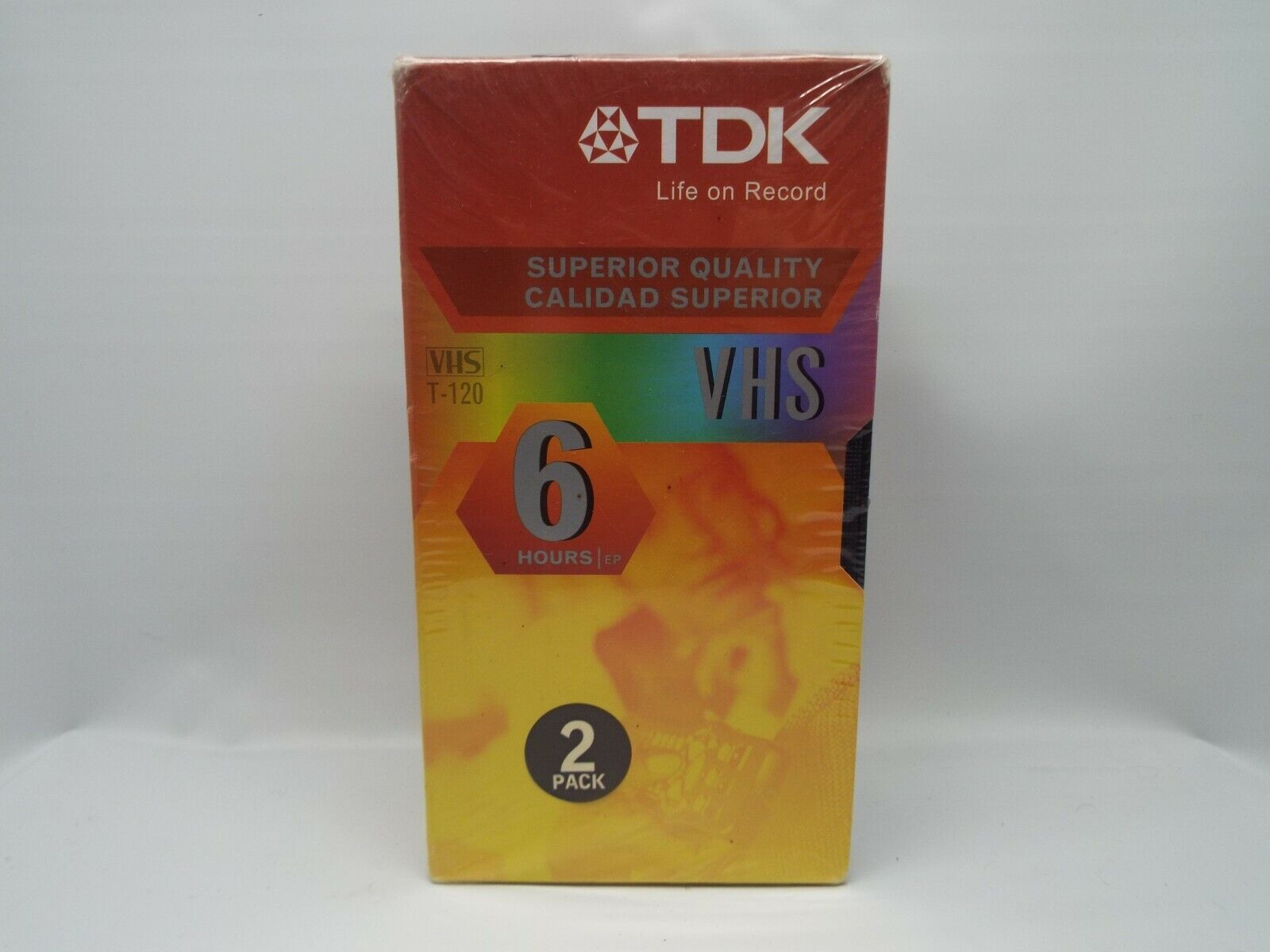 TDK Superior Quality 2 Pack Blank VHS Tape T-120 6 Hour New Se...