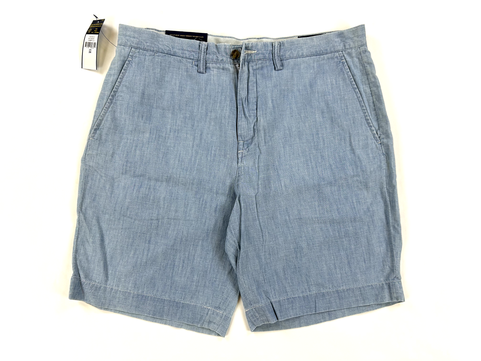 Шорты Polo Ralph Lauren Classic Fit 9 Chambray - Синие (белые) - Размер: 34W