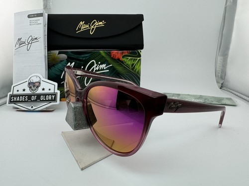 MAUI JIM MAUI JIM OLU OLU MJ 537-07A BURGUNDY FADE MAUI SUNRISE POLARIZED SUNGLASSES