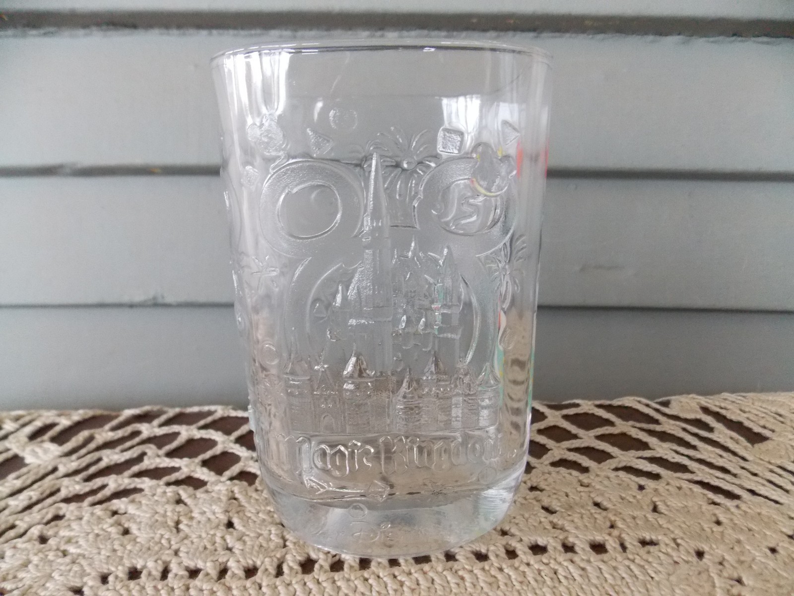 Vintage McDonald's 2000 Disney World Magic Kingdom Square Glass Tumbler Mickey