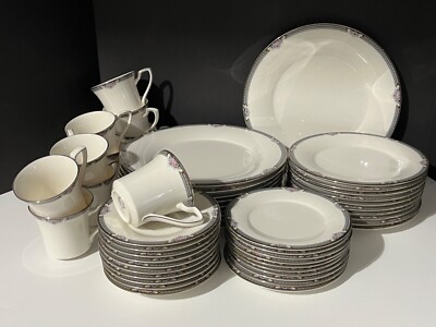 PERFECT 50 PIECE SET NORITAKE HALIFAX 7729 CHINA SERVICE FOR 10