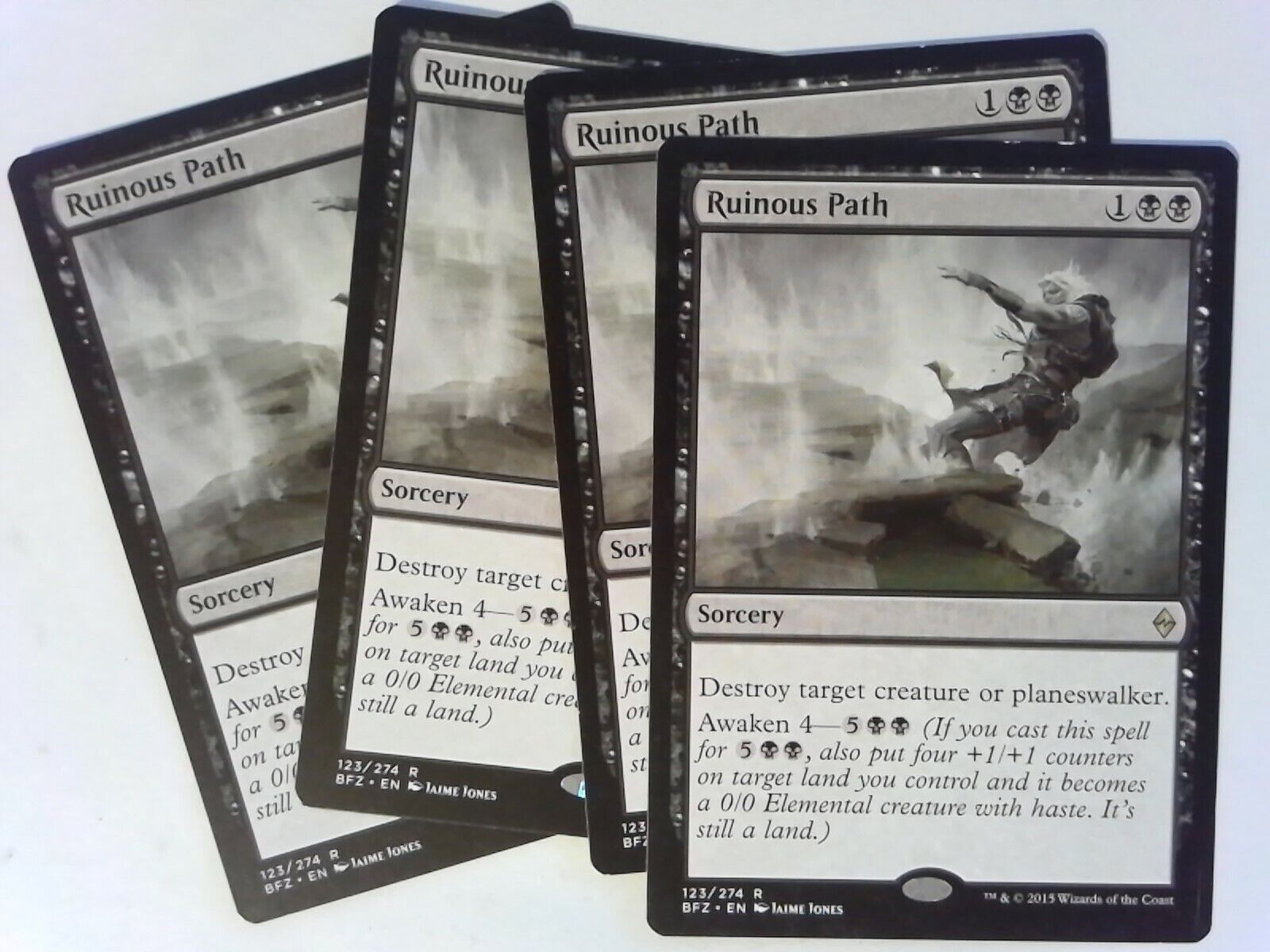 Ruinous Path 2x FOIL BFZ MTG Battle for Zendikar Rare MINT black Ruinous Path 2x FOIL BFZ MTG Battle for Zendikar Rare MINT black