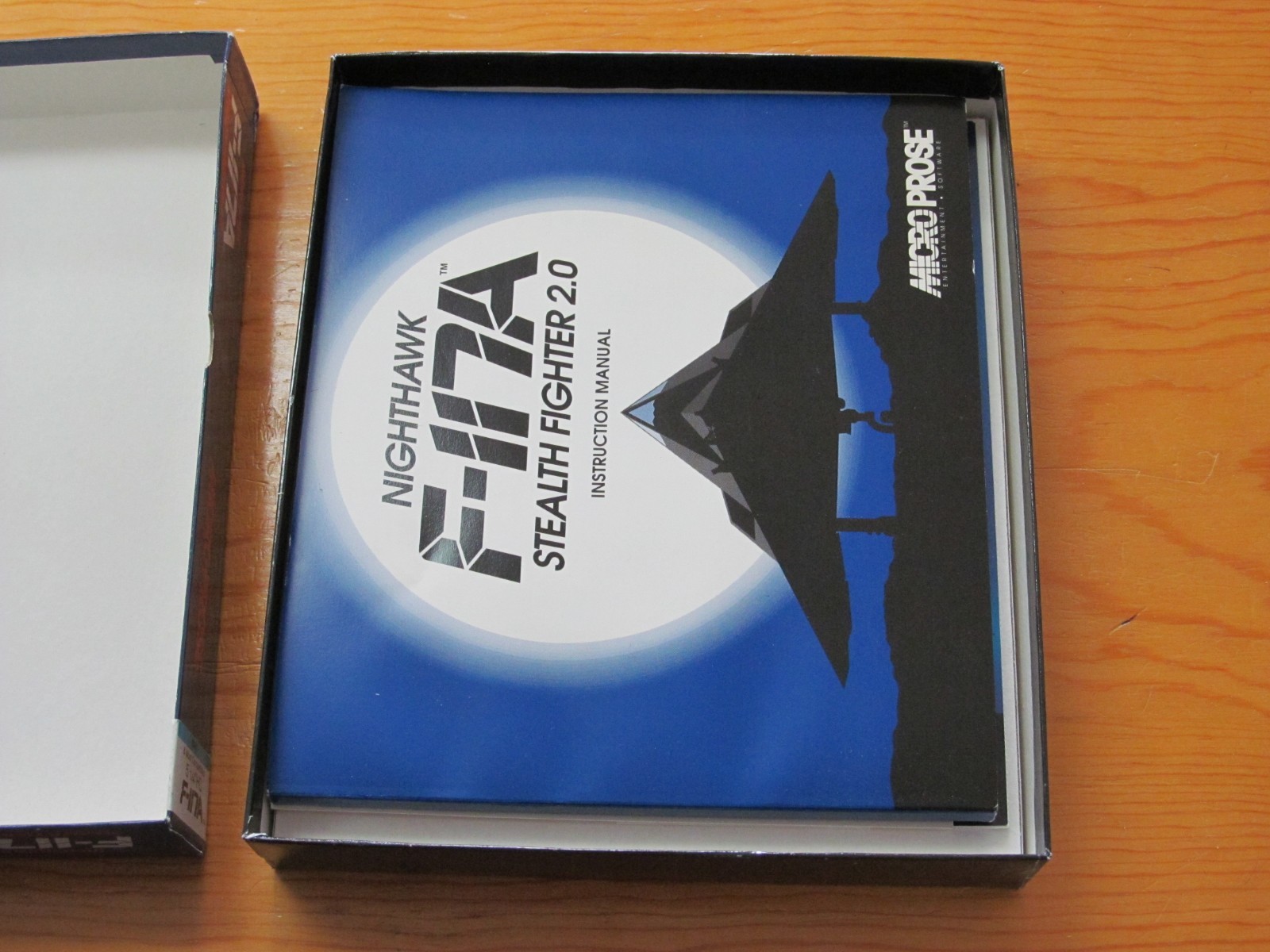 Nighthawk F-117A Stealth Fighter 2.0 IBM PC Game BOX & MANUALS/INSERTS ONLY