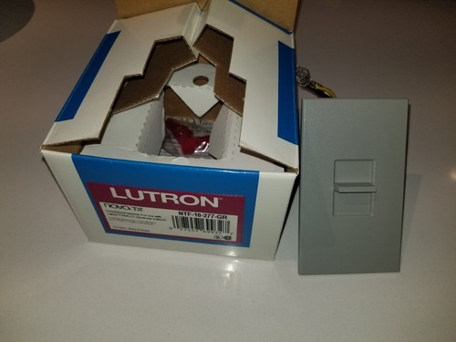 Lutron NTF-10-277-GR Grey Fluorescent Dimmer. Nova T FDB/ECO