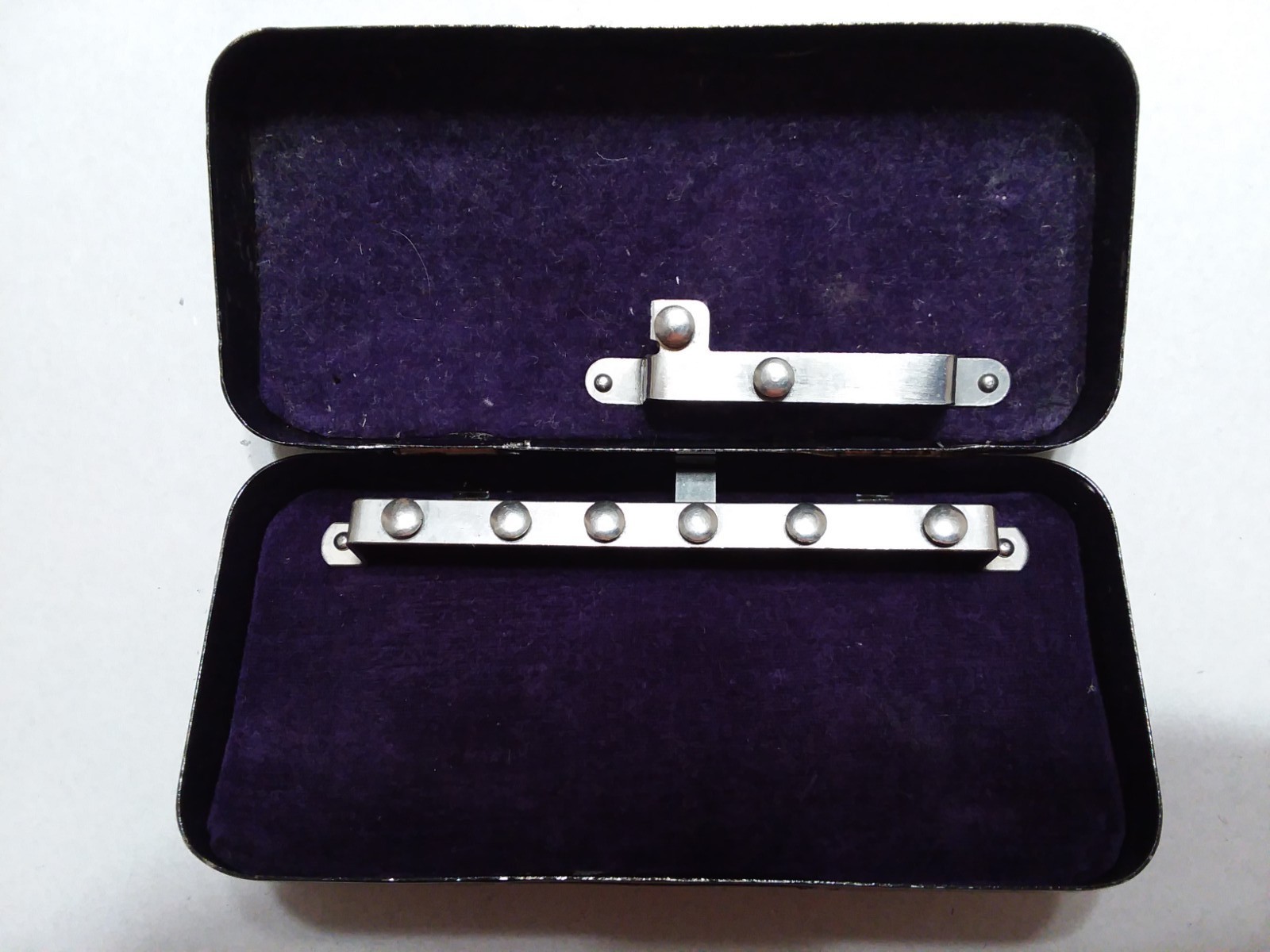 Vintage Greist attachments & parts for White sewing machine, plus metal case