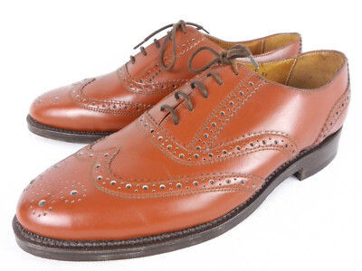 SANDERS UK-MADE LEATHER HIGHLAND BROGUE SHOES 70949 BRN BROWN