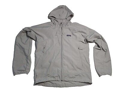 Patagonia Jacket Mens Medium Gray First Sun Windbreaker Full Zip (Light Stains)