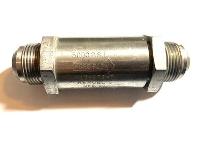 Republic Check Valve 5000 PSI 10-658-7 Stainless Steel Aircraft USA