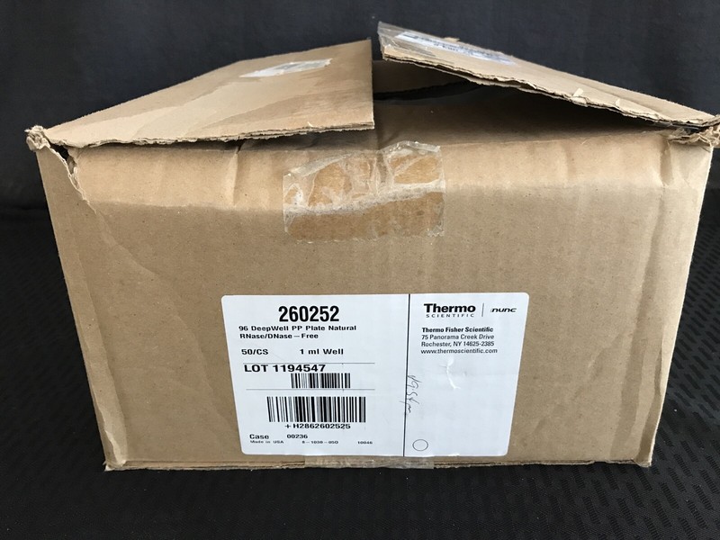 (50/Cs) THERMO 96 Deep Well PP Sample Storage Plates U-Bottom PCR NS 260252