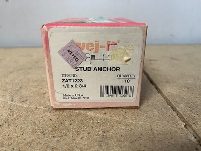 10 Pack Wej-It ZAT1223 Stud Anchor Bolts C20