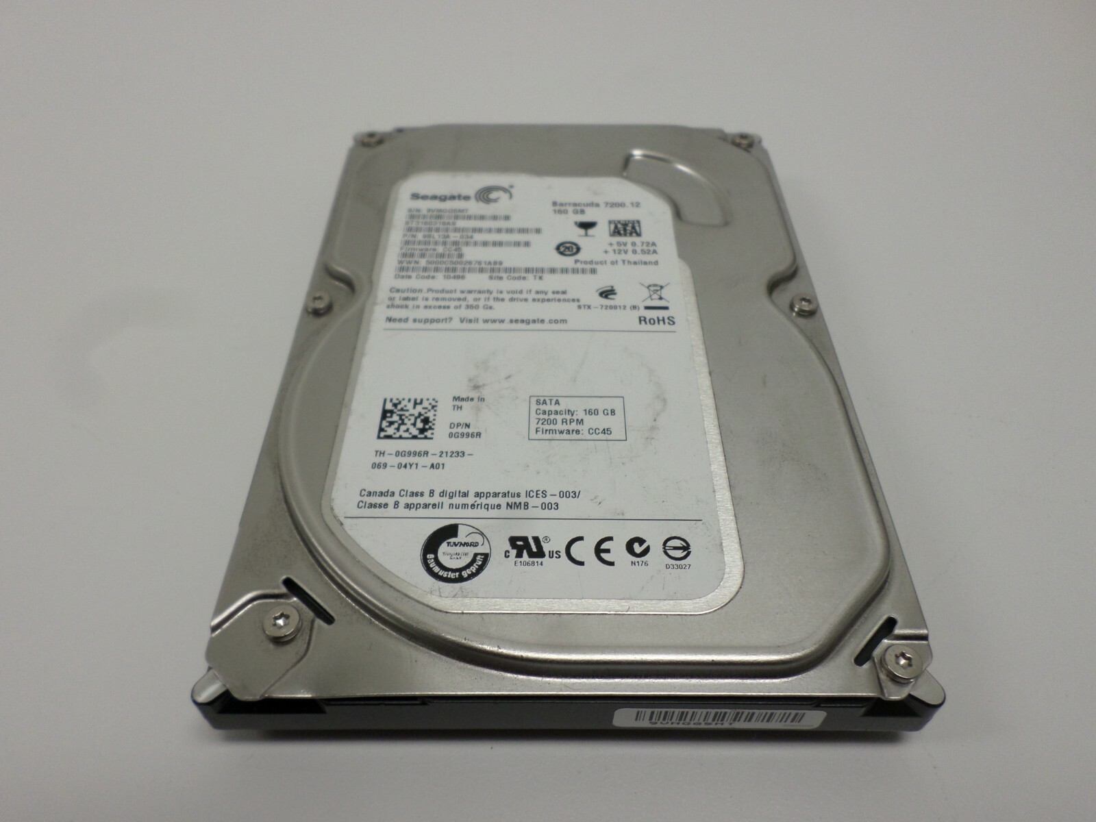 外付けハードディスク・ドライブ Seagate Barracuda 7200.12 160GB HDD Seagate Barracuda 7200.12 160GB HDD