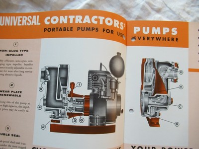 1959 Universal construction contractor's pump brochure