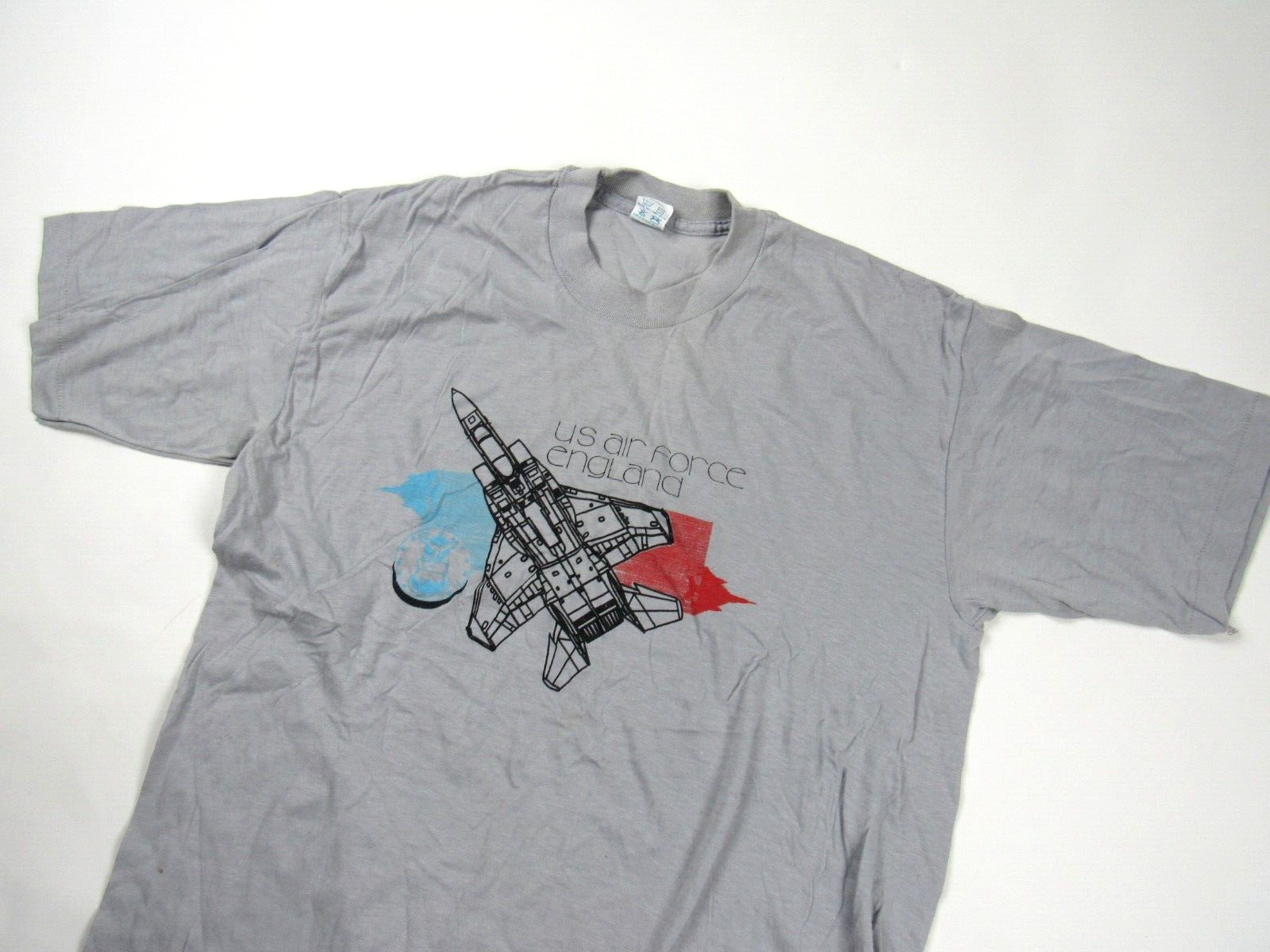 70s US AIRFORCE USA製 ARTEX フットボールTシャツ 70's～ ARTEX ''U.S.AIR FORCE DOVER AFB DELAWARE'' リブライン