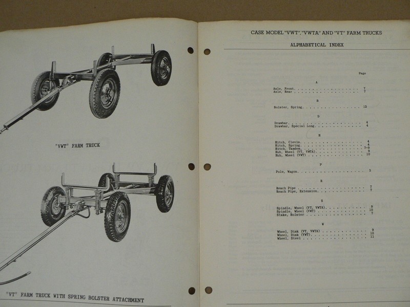 Case VWT VWTA VT Farm Truck Parts Catalog Service Repair List 1959 No RI 391