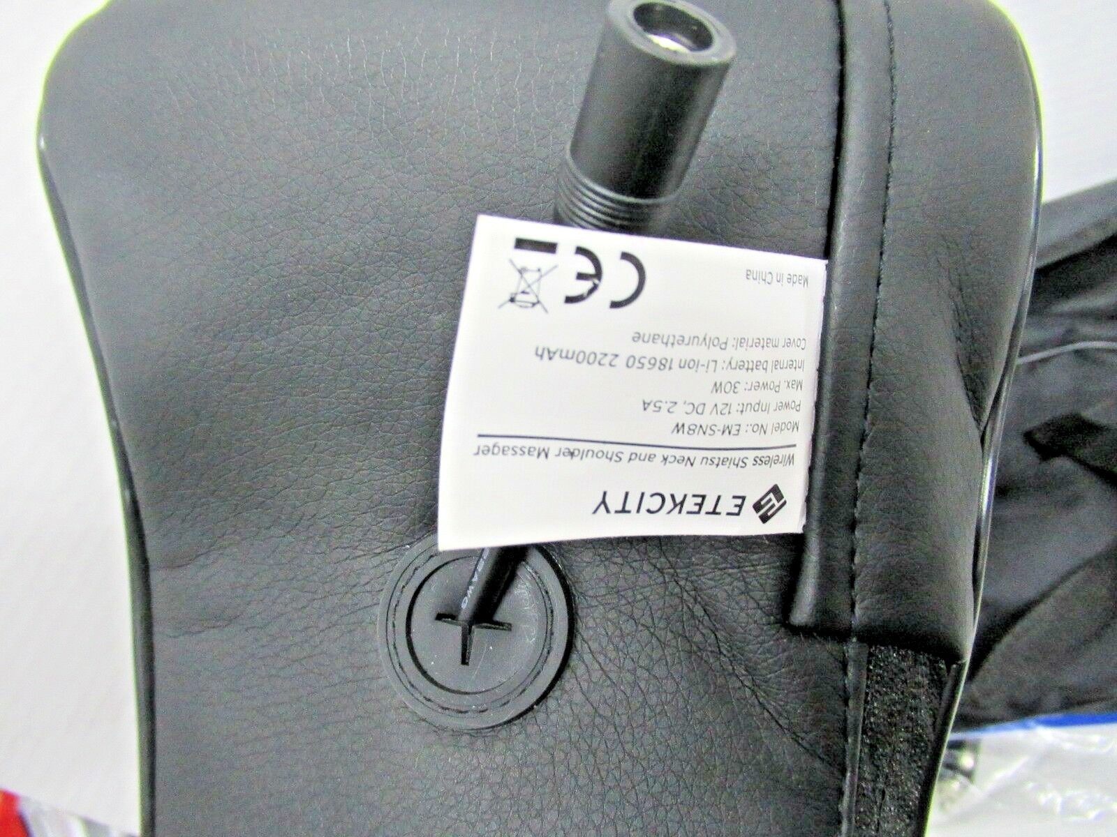 Shiatsu Massager Rechargeable Cordless Back Neck Shoulder Arms Legs 2 Heat Setti