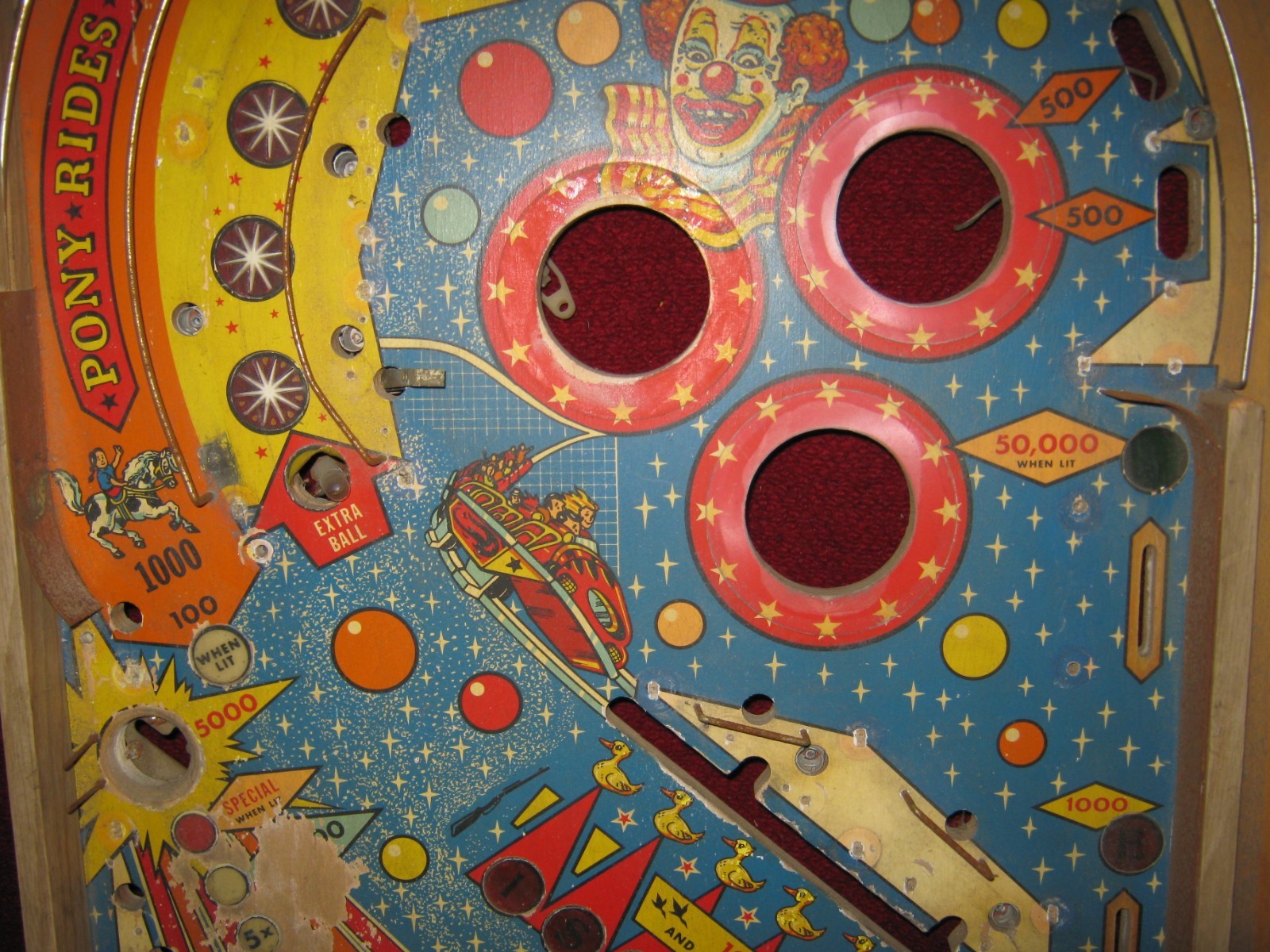 Vintage Coney Island Pinball Playing Field Game Plan, Inc.1979 Man Cave Wall Art