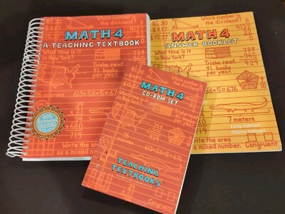 Teaching Textbooks Math 4 Set Textbook Text CD Answer Book Homeschool Teach Math
