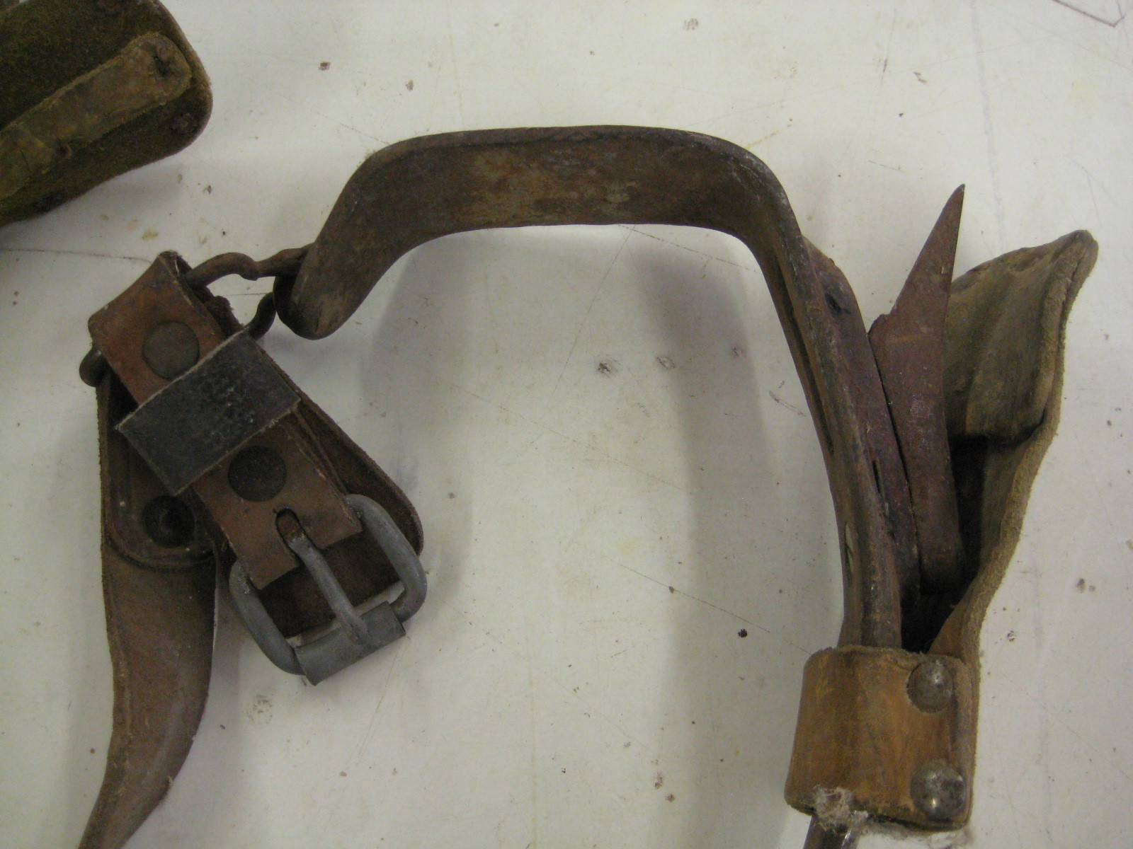 bashlin adjustable steel pole climbing spikes Spurs gaffs Vintage