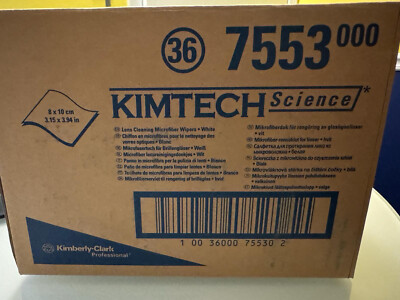 Kimberly-Clark Kimtech 7553 science lens cleaning microfiber wipes case 4 box