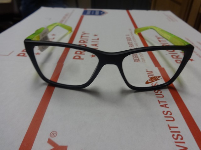 Nike Nike 5532 Eyeglasses 011 Satin Black | eBay Nike 5532 011 Satin Black/Volt Full Frame Eyeglasses 46mm