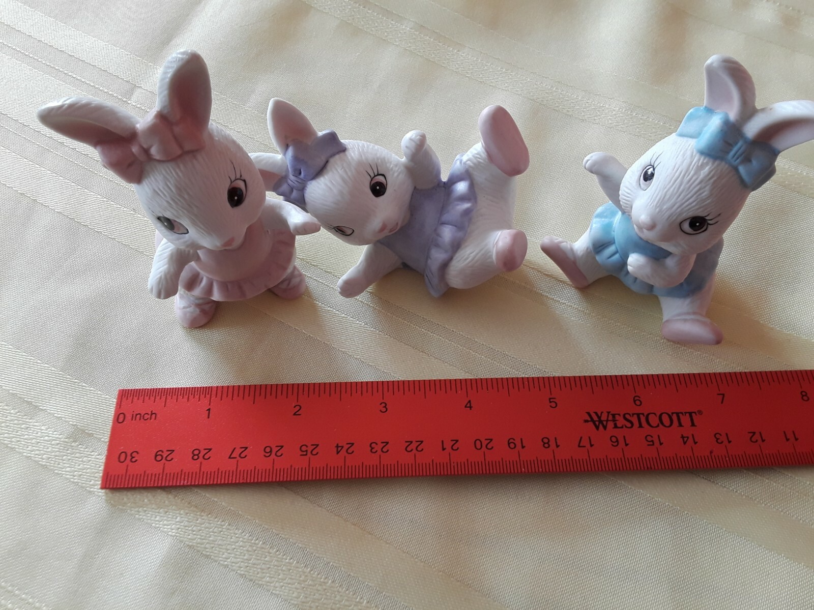 Home Interiors HOMCO vintage ballerina bunnies- 3 1/2