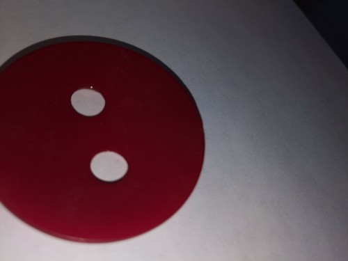 LARGE Antique Vintage Cherry Red Bakelite BUTTON  1-7/8