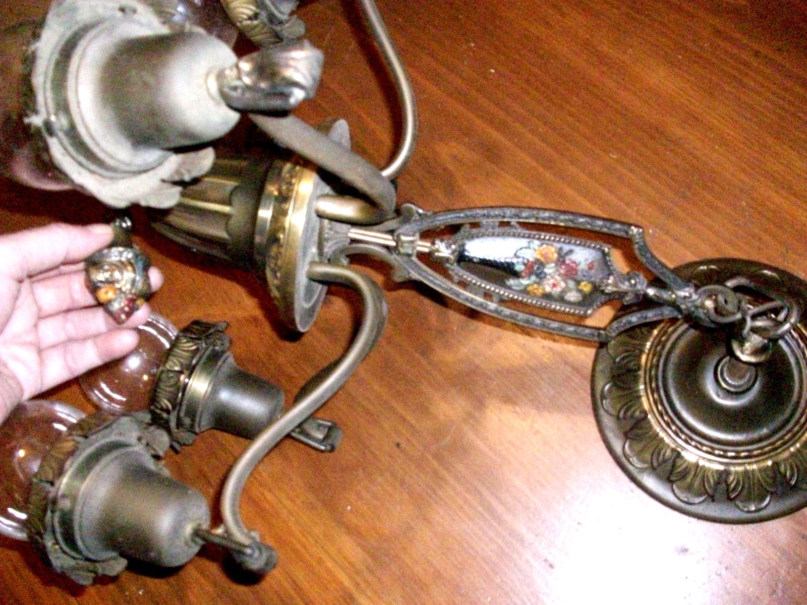 vintage art deco hanging chandelier