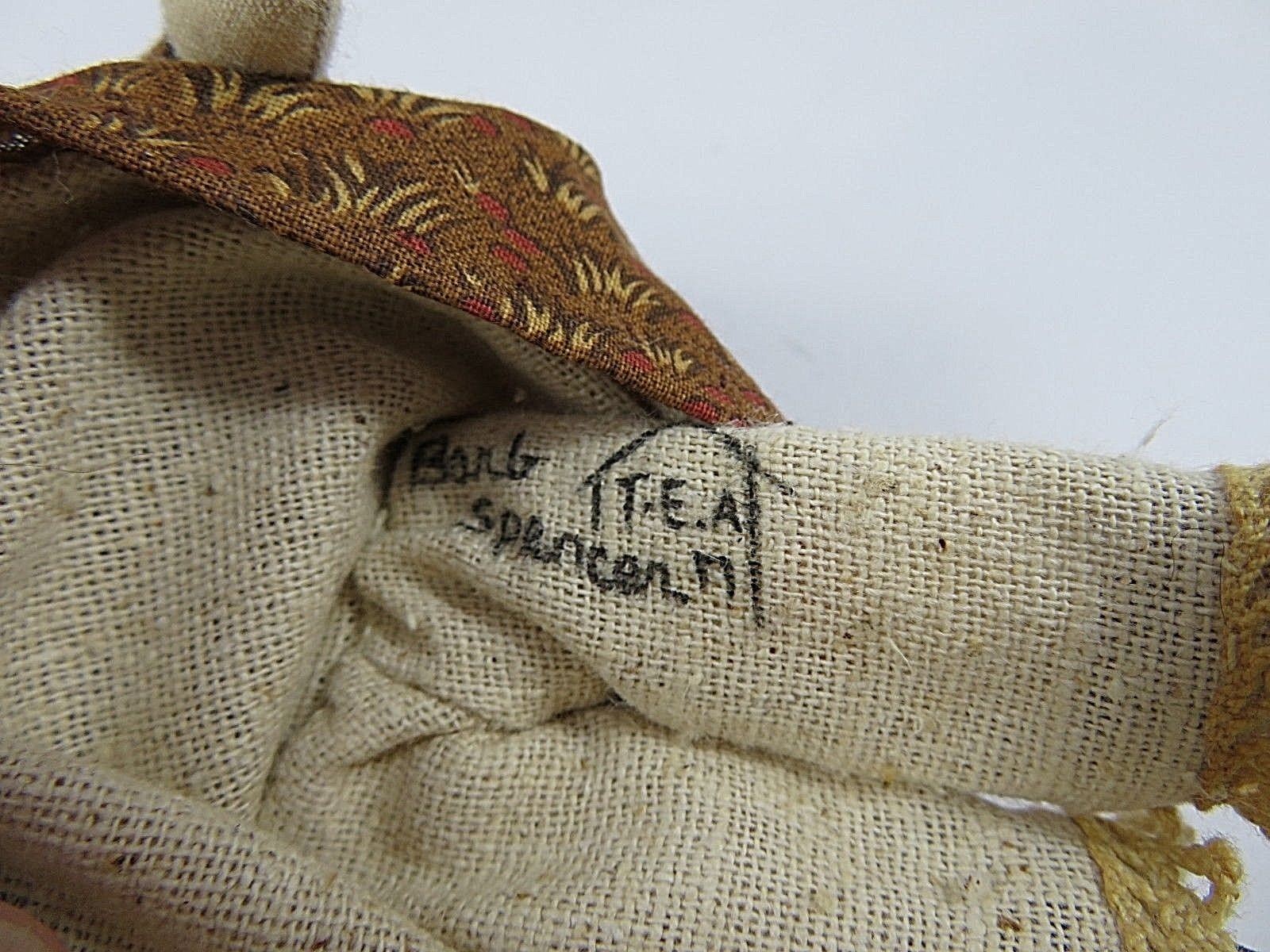 Barb Spencer Signed Cloth Hitty Doll Hand Made 6.5 Inches Rare!