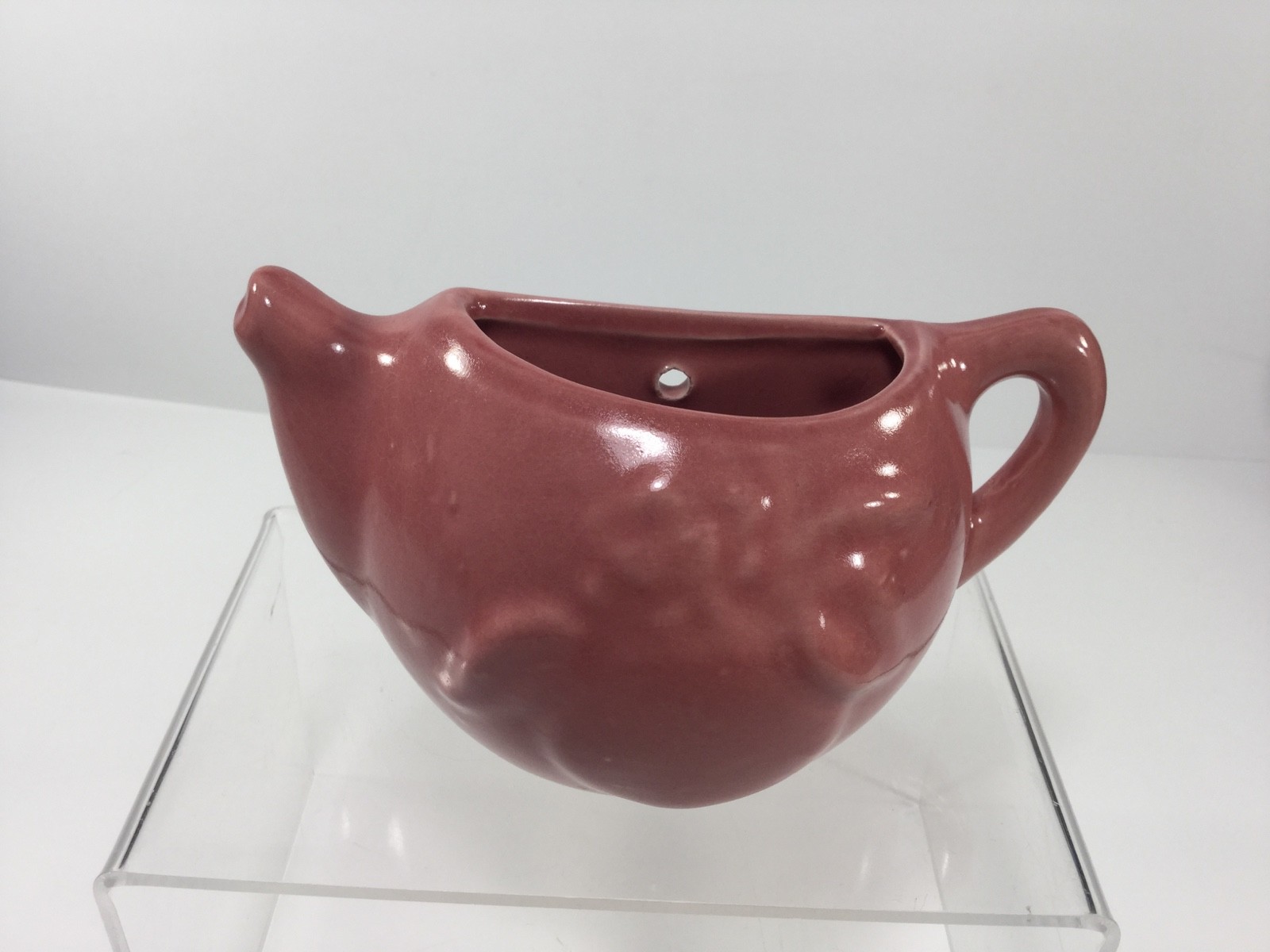 McCoy Pottery, Teapot Wall Pocket, Mauve Color , 5.25