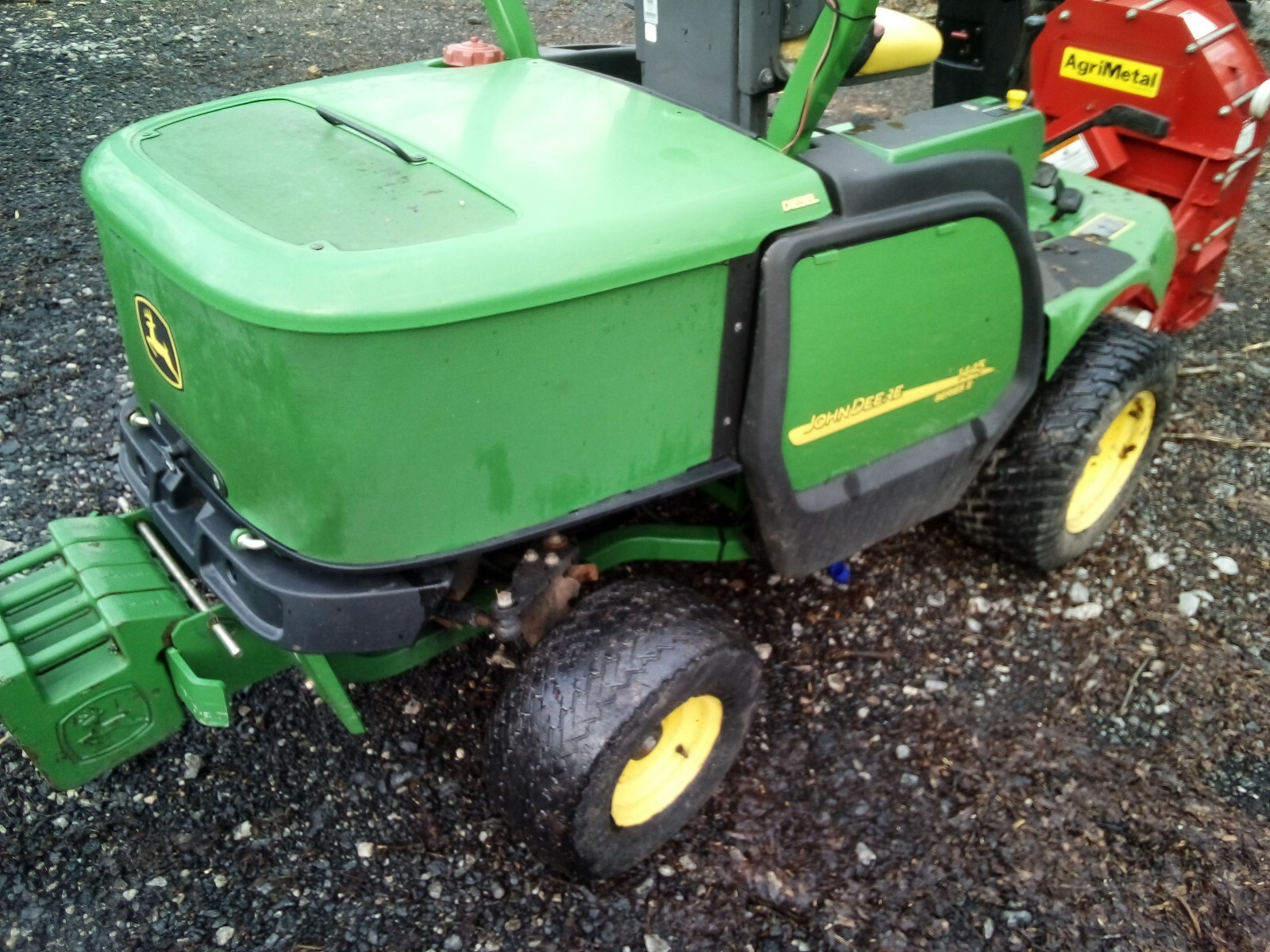JOHN DEERE 1445 DIESEL FRONT MOWER W/ AGRIMETAL BLOWER ATTACHMENT -  VERY CLEAN
