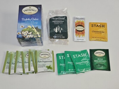 TEA LOT Twinings Tea, Harry & David Tea, Stash Tea & Tea Forte Tea Single Bags