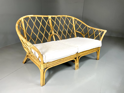 Vintage cane settee deals