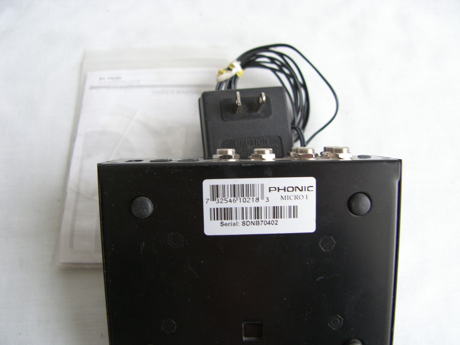Phonic Micro 1 Microphone Preamp 4 Channel Inputs 1/4 Jack Mini Mixer Mint Cond.