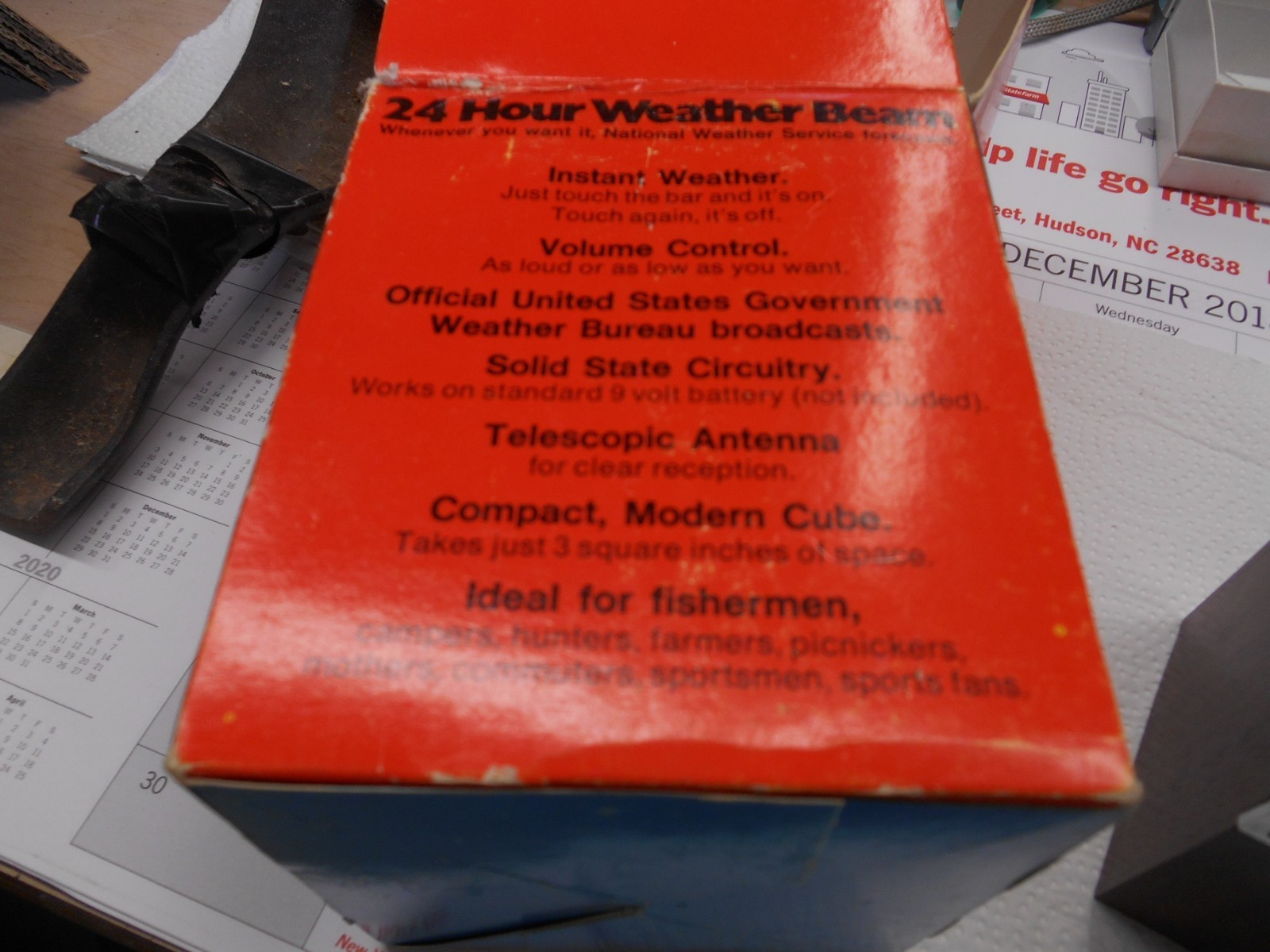 24 Hour Weather Beam model WX-100 Radio, for parts or repair