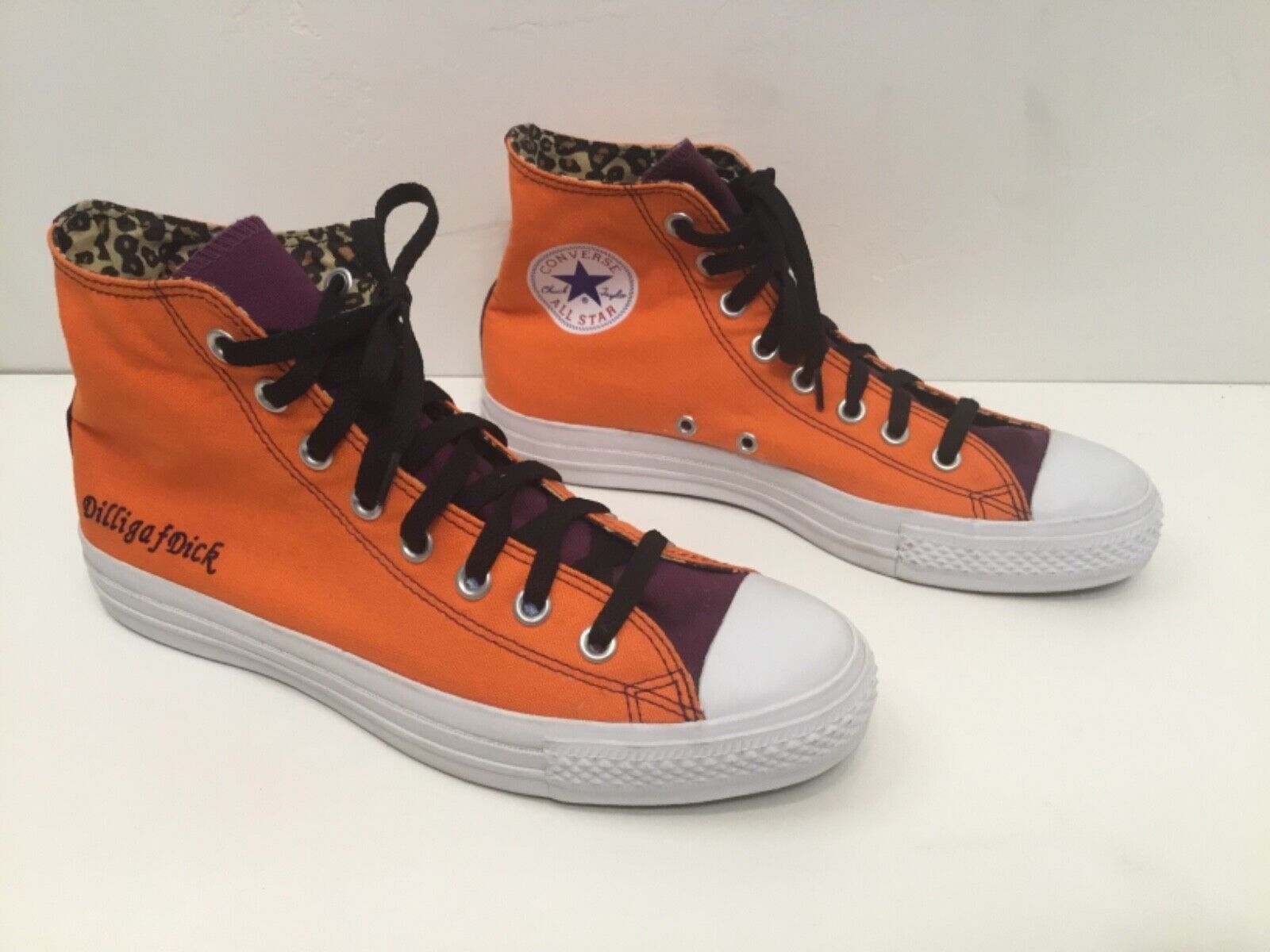 CUSTOM MADE DILLIGAF DICK CONVERSE CHUCK TAYLOR Orange All CUSTOM MADE DILLIGAF DICK CONVERSE CHUCK TAYLOR Orange All