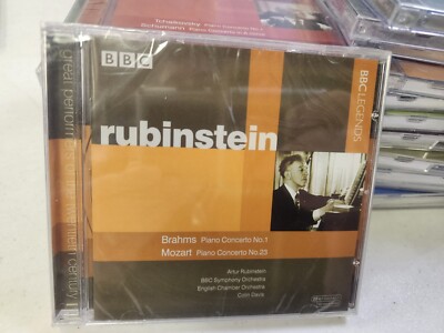 BRAHMS / MOZART - Piano Concertos RUBINSTEIN  / DAVIS - New Sealed CD BBC M