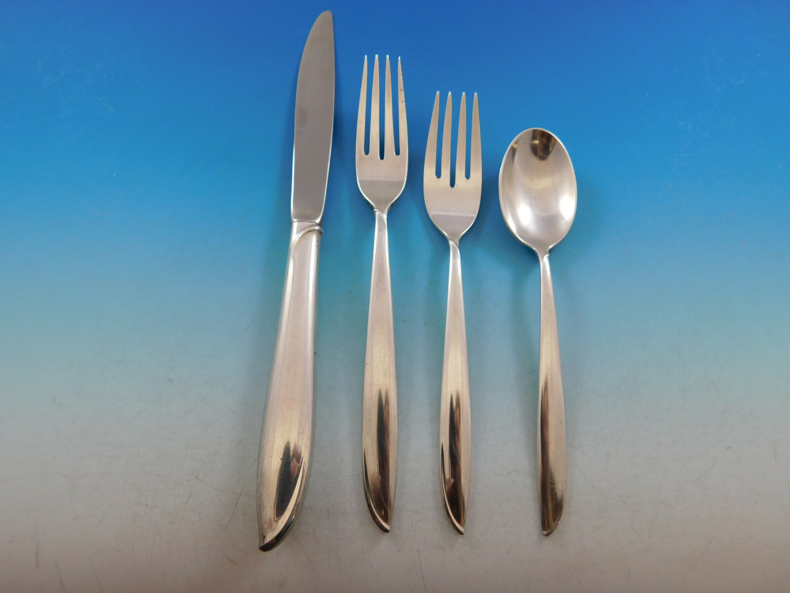 Silver Rhythm by International Sterling Silver Flatware Set Service 41 Pieces eBay