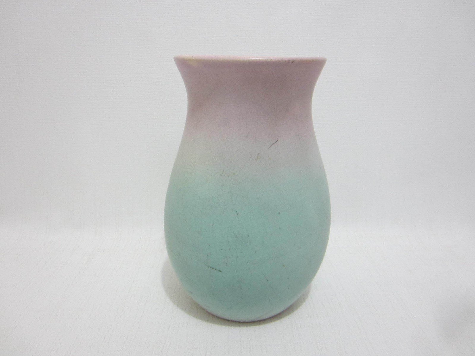 Vintage WELLER Vase Pastel Pink Blue 7.25
