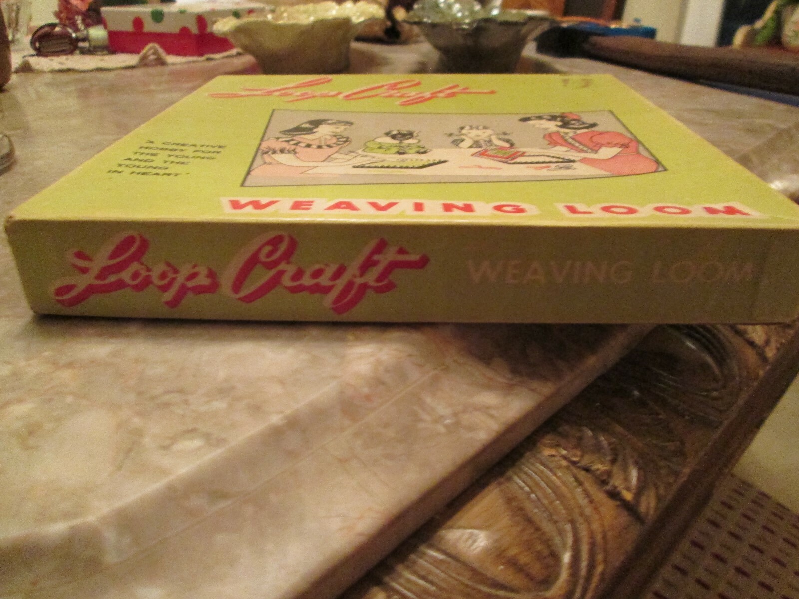 Loop Craft Vintage Metal Weaving Loom Original Box & Instruction Booklet Art 101