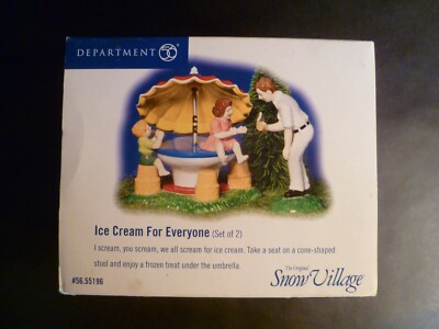 Dept 56 Snow Village ICE CREAM FOR EVERYONE MIB Mint in Box