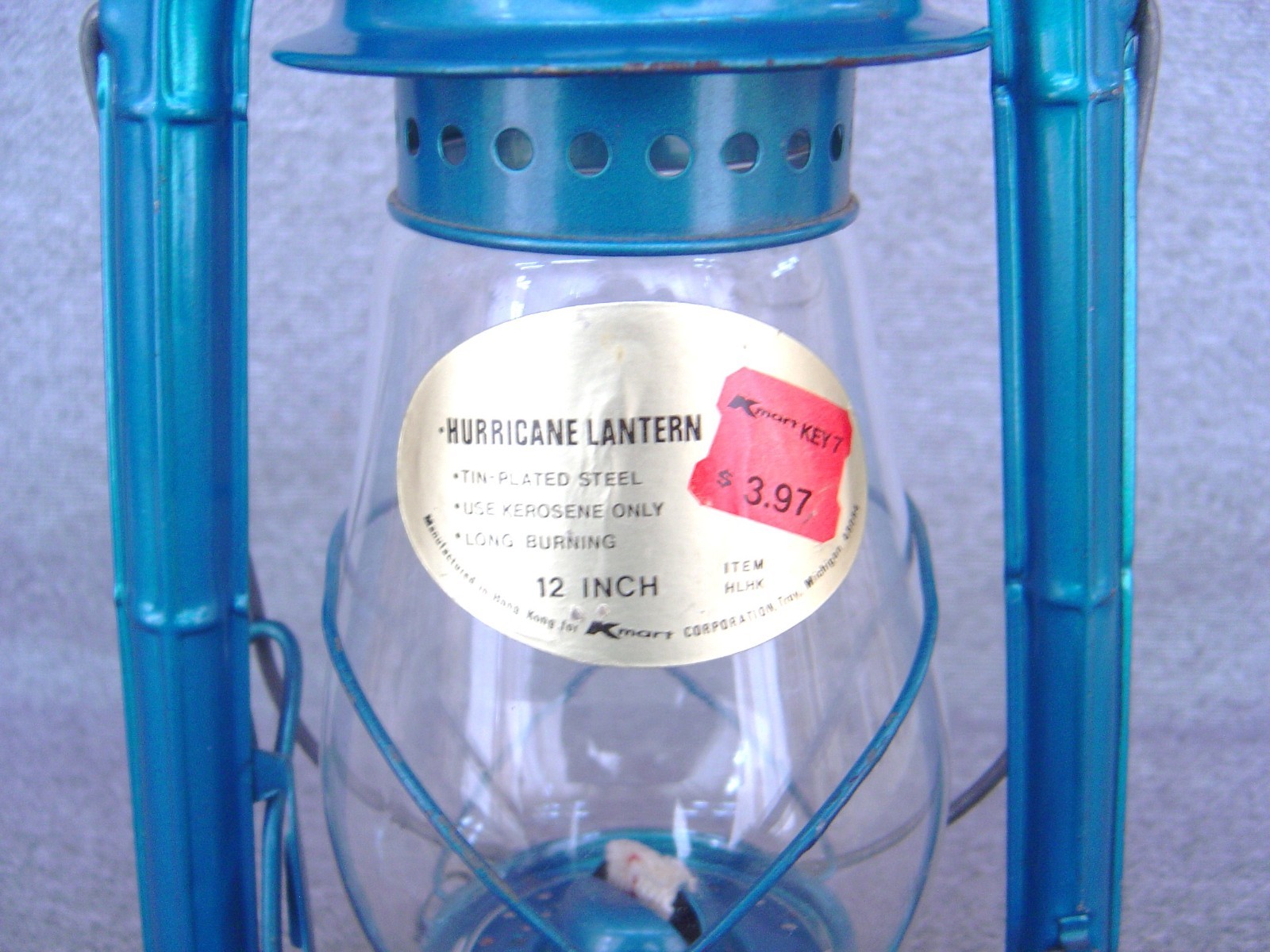 Vintage Unused Blue Dietz Kerosene Barn Lamp-Lantern Made for Kmart Free Ship