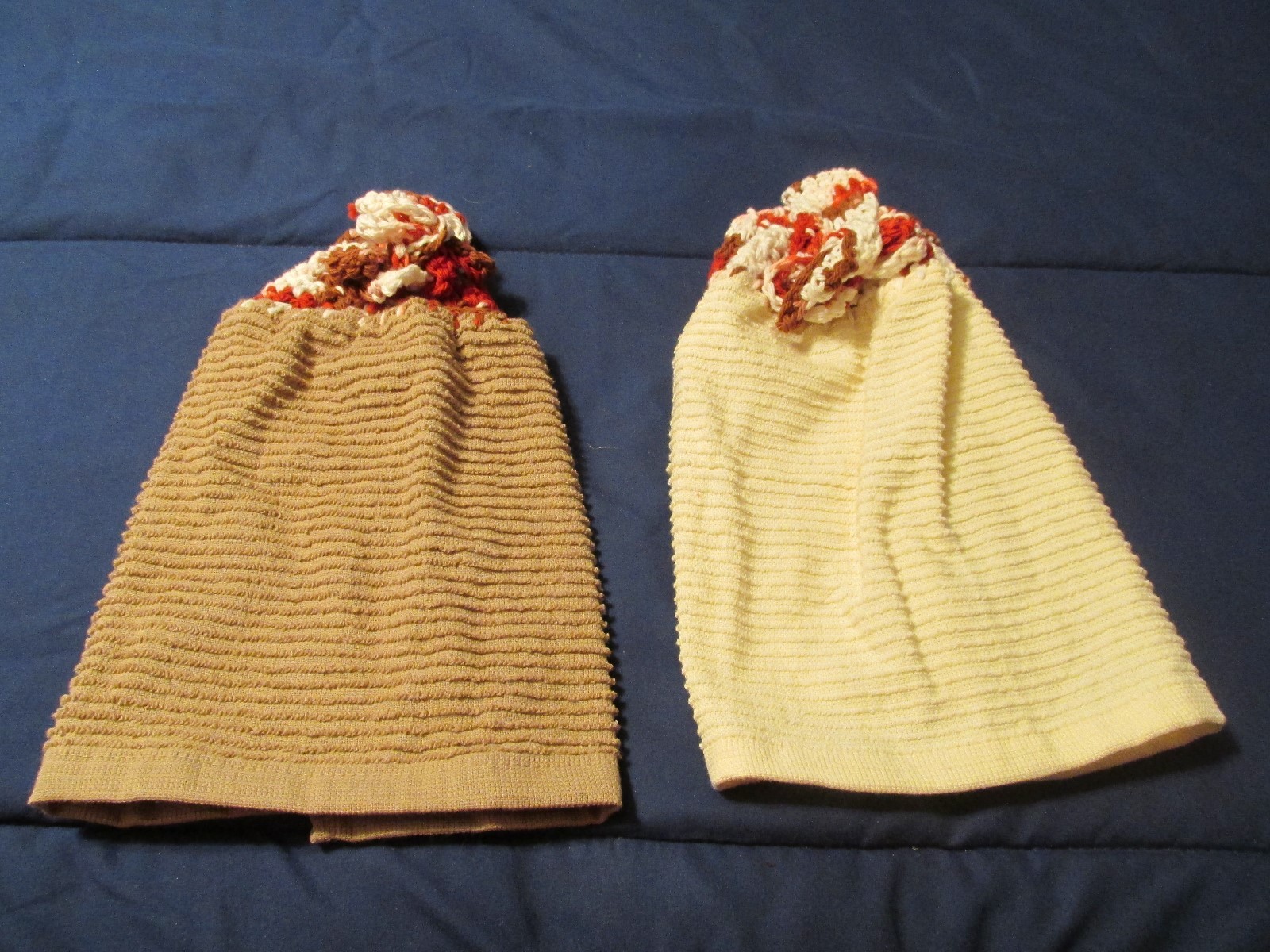 Lot of 2 Crocheted Top Dishtowels / Dishcloths
