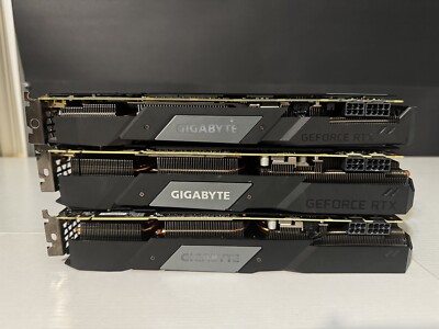 Lot Of 3x Graphics Cards GPU Gigabyte 2070 And 2080S AS IS / FOR PARTS