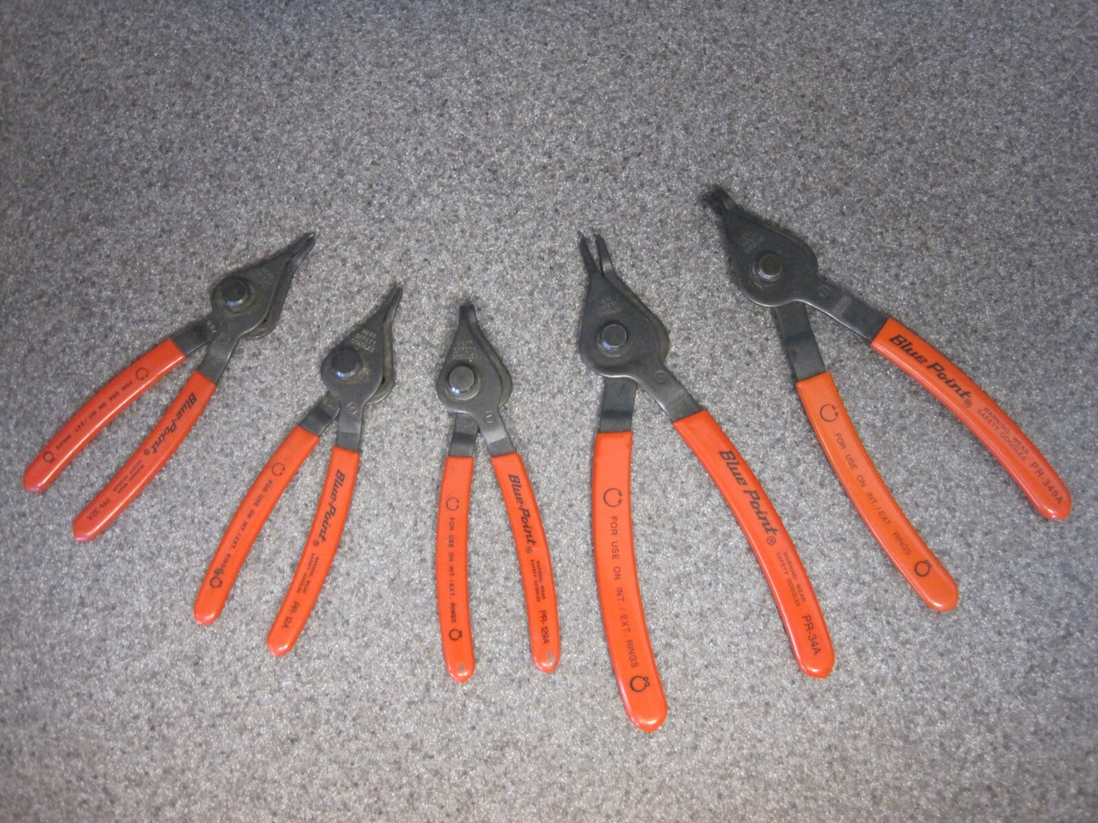5 Piece Set Blue Point Snap Ring Plier Tools Pliers Retaining Craftsman