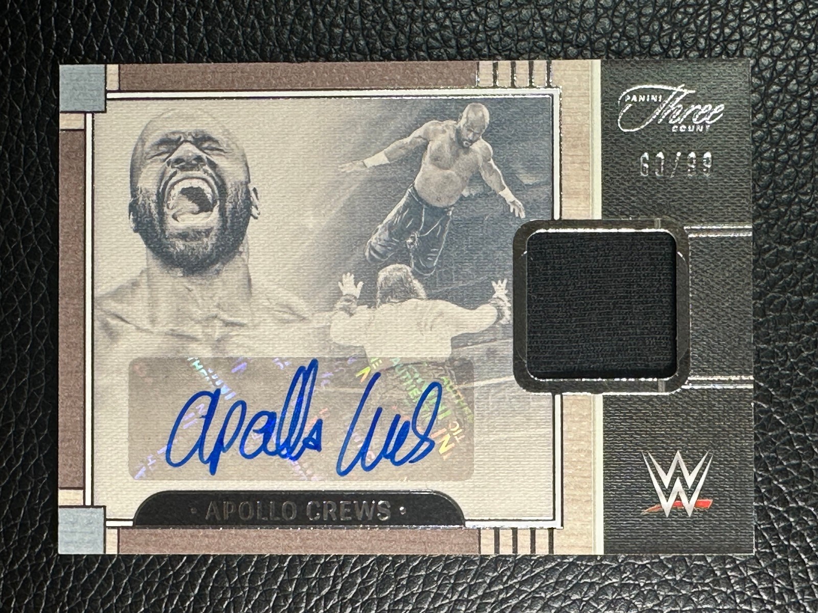 2024 Panini Three Count WWE Apollo Crews 60/99 Auto Wardrobe