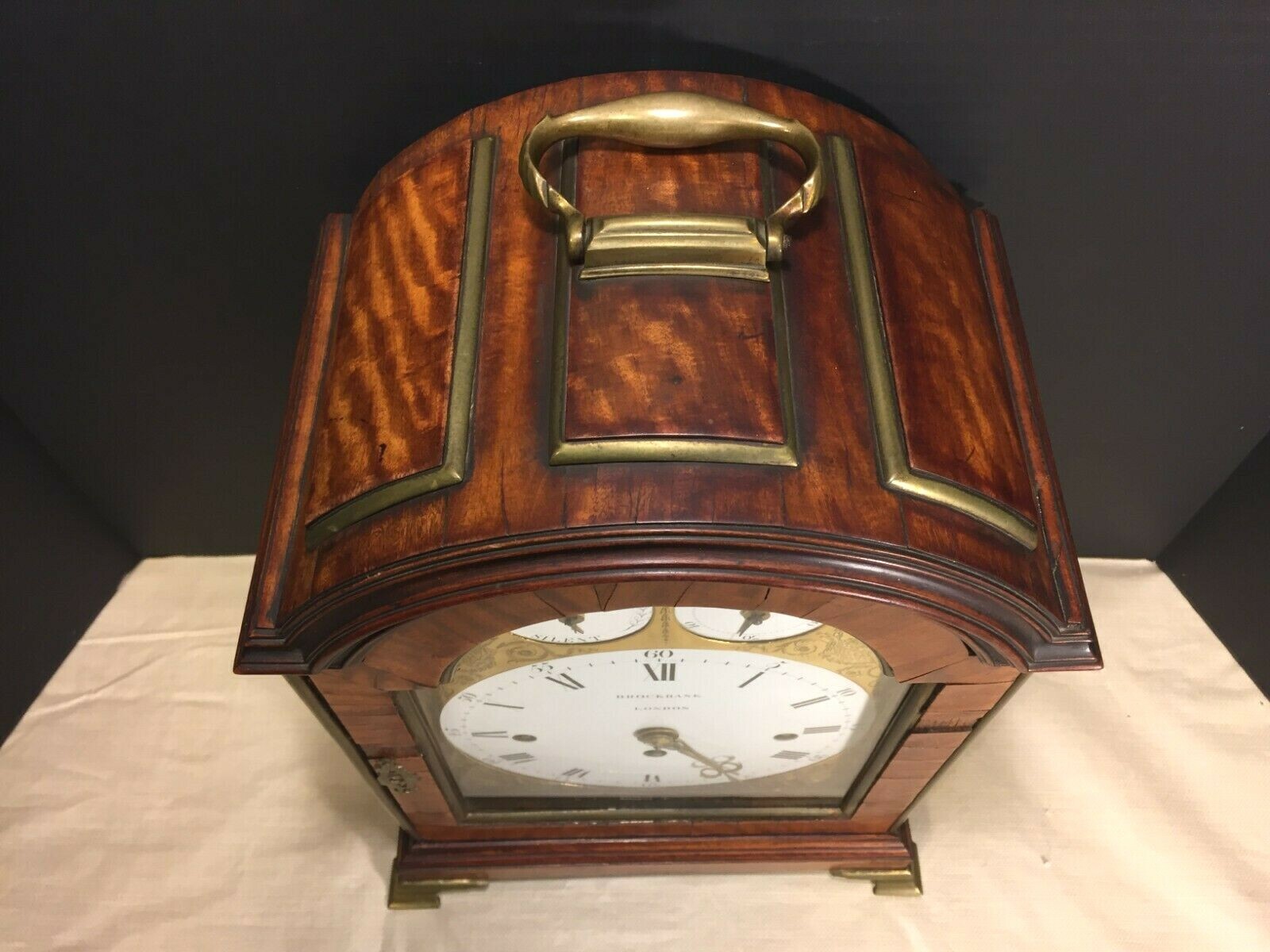 Brockbank Triple Fusee Bracket Clock 1780s 8 Bell Chime Nest 1 Bell Hour Strike