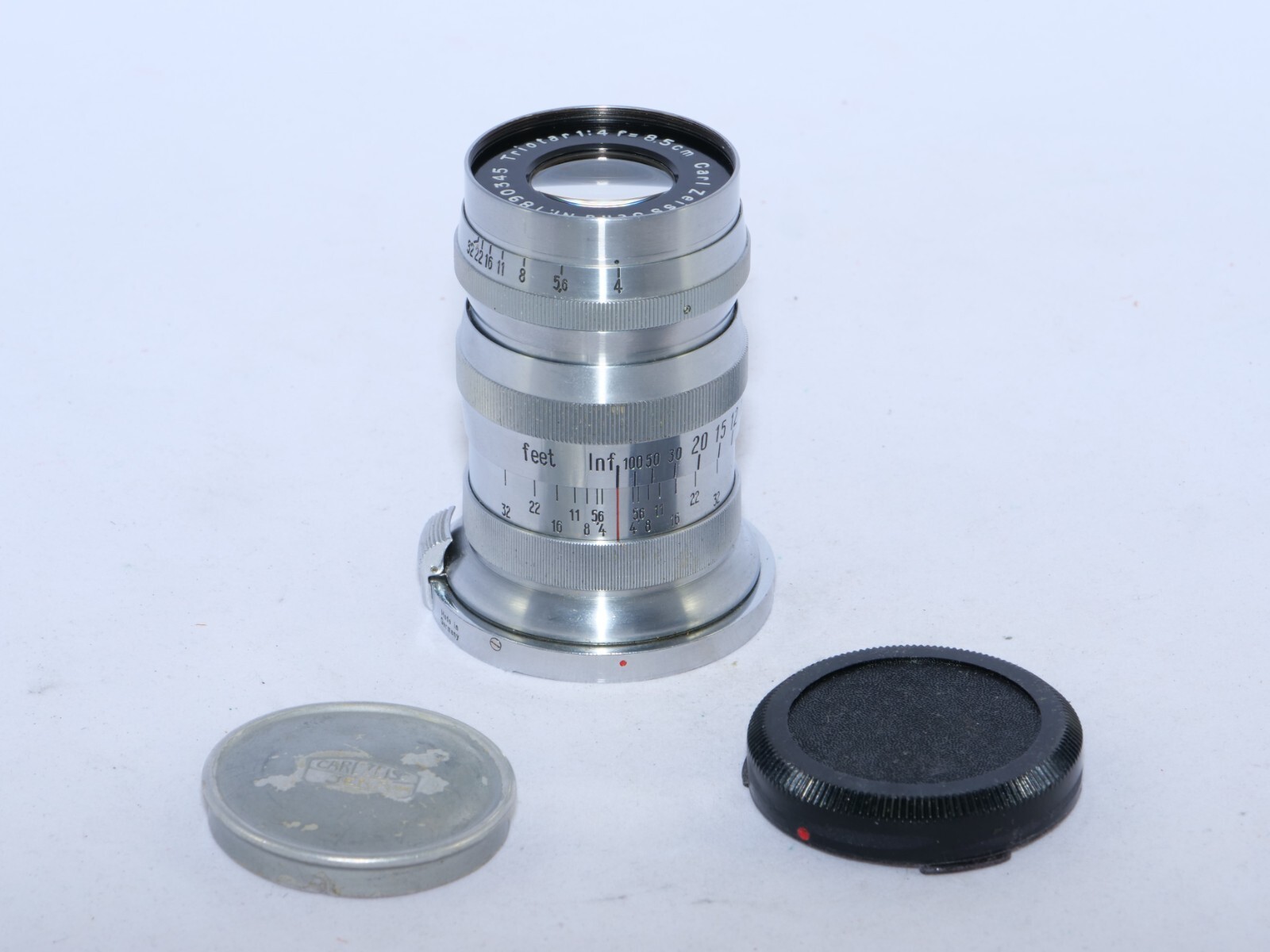 CZJ Triotar 8.5cm f4 for Contax RF 35mm Cameras. Prewar 85mm